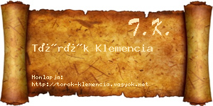 Török Klemencia névjegykártya